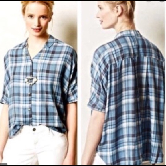 Holding Horses Blue Halsey Plaid Top - Picture 2 of 4